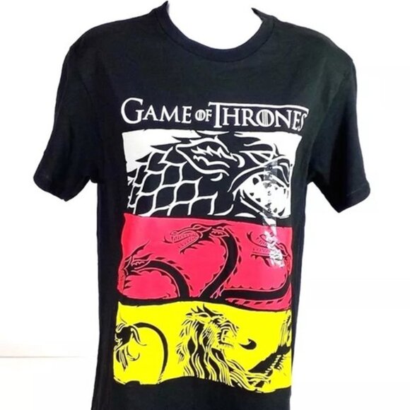Game of Thrones 2017 Black Three House Graphic Short Sleeve T-Shirt Unisex S - Picture 3 of 10